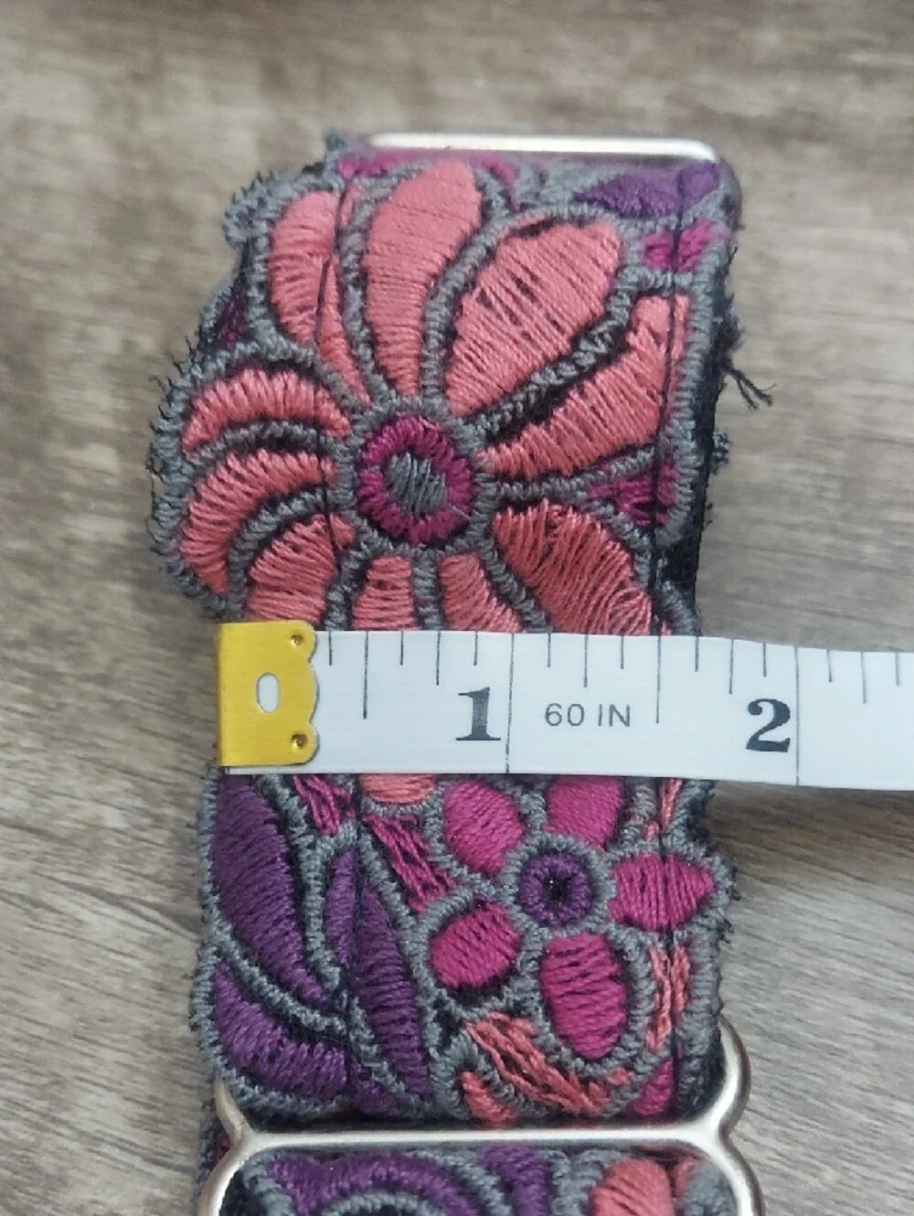 Custom Martingale Dog Collar Purple Pink Floral Whippet 1.5